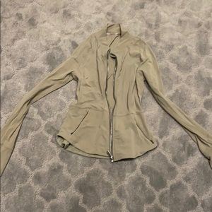 Lululemon peplum style collarless workout jacket